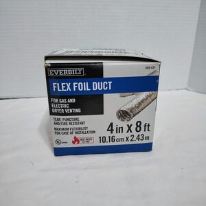 Everbilt 4 Inch x 8 Foot Flex Foil Dryer Vent Duct for Gas‎ Electric Appliances